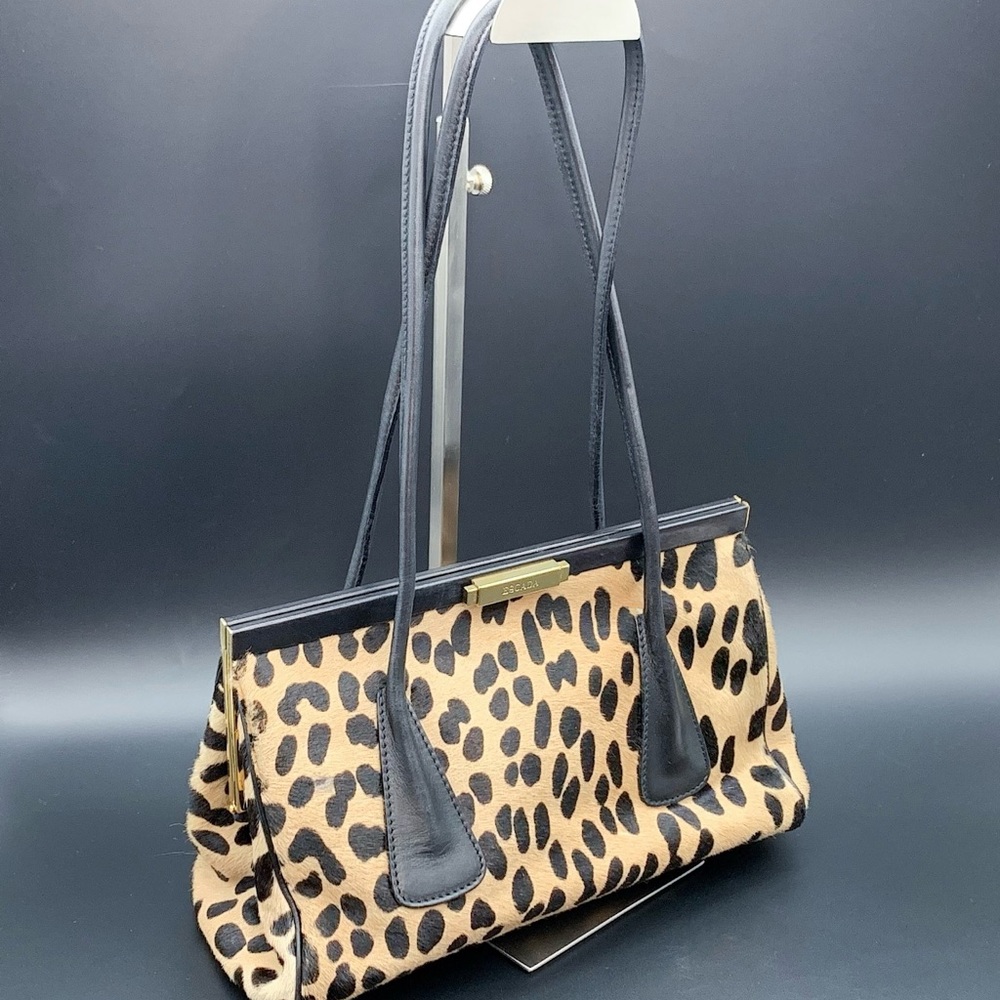 ESCADA Calf Hair Leopard Print Handbag